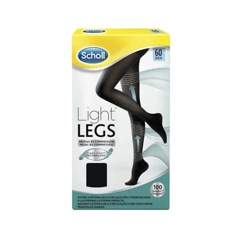 Medias E.T. Cint Comp Ligera 60 Den Scholl Light Talla S Negra