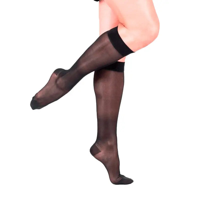 Medilast Normal Short Stocking with Toe Cap Black Medium