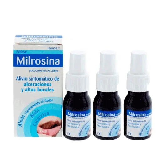 Milrosina Triplo Spray Oral Solution 3 x 25 ml