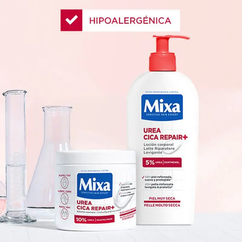 Mixa Urea Cica Repair+ Repair+ Repair Balm for Dry, Rough and Irregular Skin 400Ml