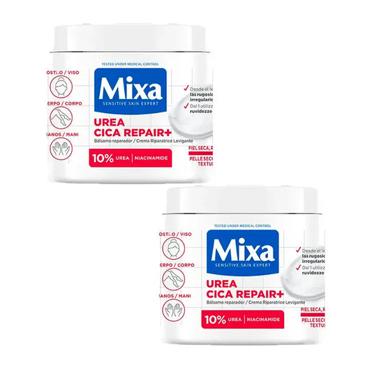 Mixa Duplo Urea Cica Repair+ Repair+ Repair Balm for Dry, Rough and Irregular Skin 2 x 400Ml