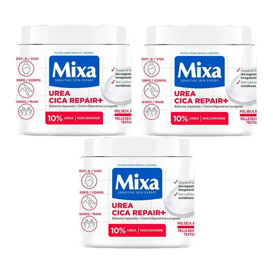 Mixa Triple Urea Cica Repair+ Repair Balm for Dry, Rough and Irregular Skin 3 x 400Ml