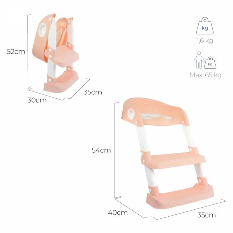 Mobiclinic Lala Pink & White Folding Children's Toilet Seat