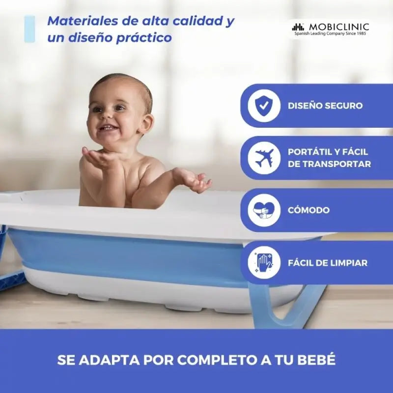 Mobiclinic Foldable Children's Bathtub Bubba Blue