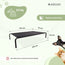 Mobiclinic Insulated Raised Pet Bed 122 X 71 X 21 Cm Black Cleo