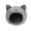 Mobiclinic Foldable Grey Pet Cave Foldable Grey Soft Comfort Cave 38X49X45 Cm