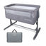 Mobiclinic Moon Grey Adjustable Height Cot with Sleep Mode