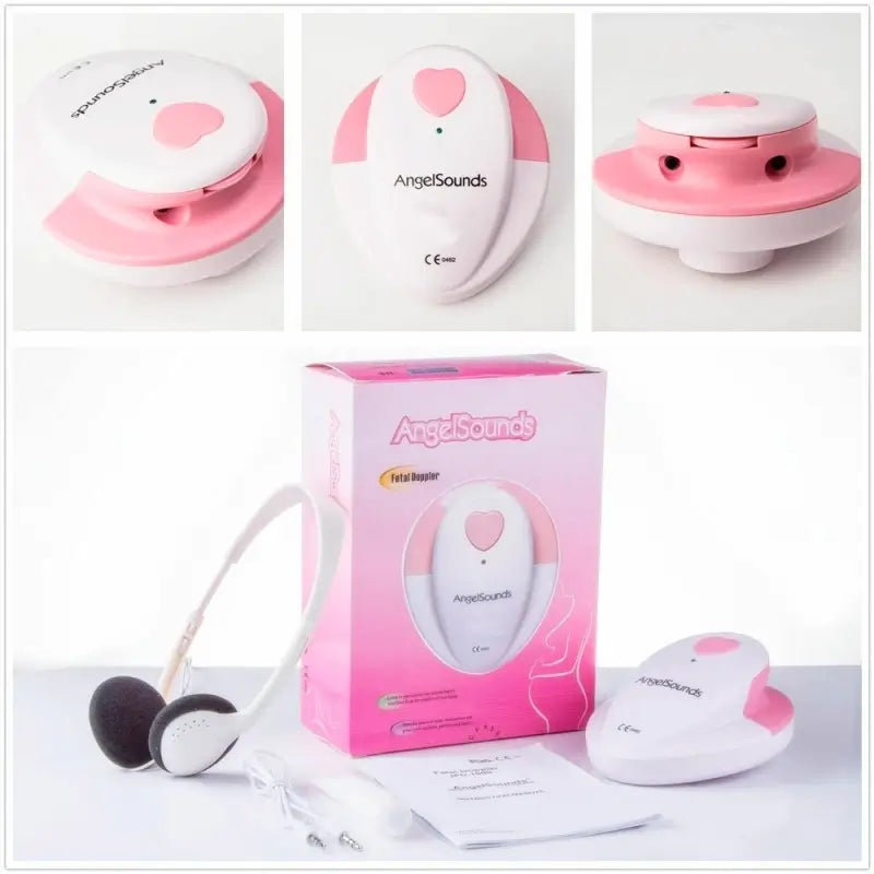 Mobiclinic Fetal Detector - Sound Capability - Safe - Includes Audio Cable - Portable - Single - Pink - Angelsounds