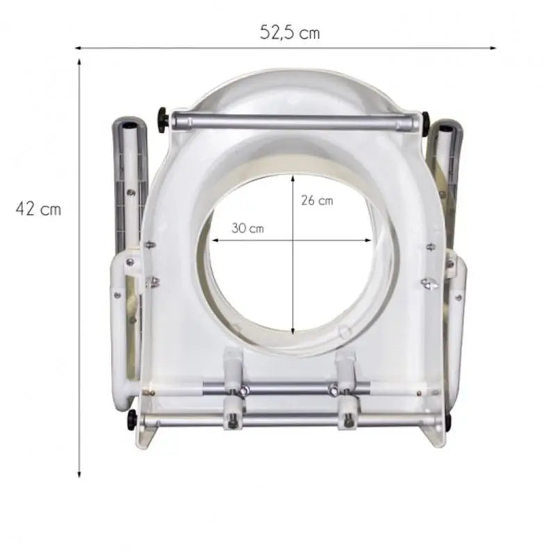 Mobiclinic Bathroom Lift Model Muralla With Lid, Foldable And Adjustable Up To 5, 10 And 15 Cm