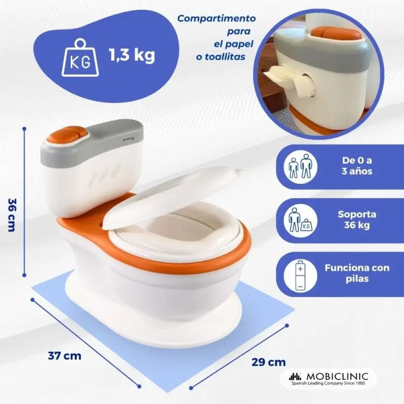 Mobiclinic Children's Toilet Toikid From 1-6 Years Orange