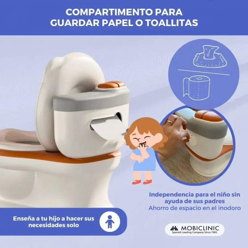 Mobiclinic Children's Toilet Toikid From 1-6 Years Orange