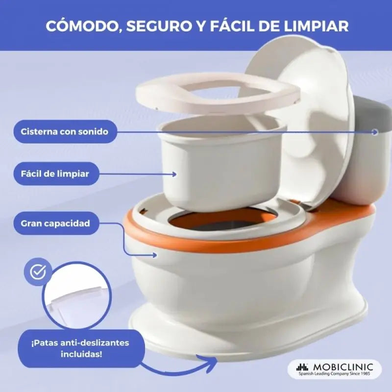 Mobiclinic Children's Toilet Toikid From 1-6 Years Orange