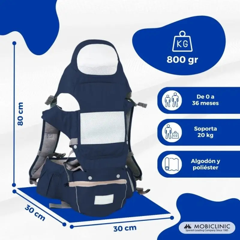 Mobiclinic Moley 6 In 1 Baby Carrier Blue