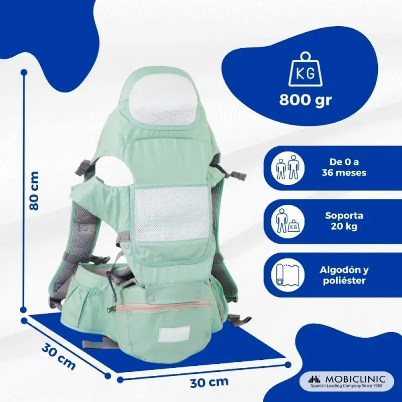 Mobiclinic Moley 6 In 1 Baby Carrier Green