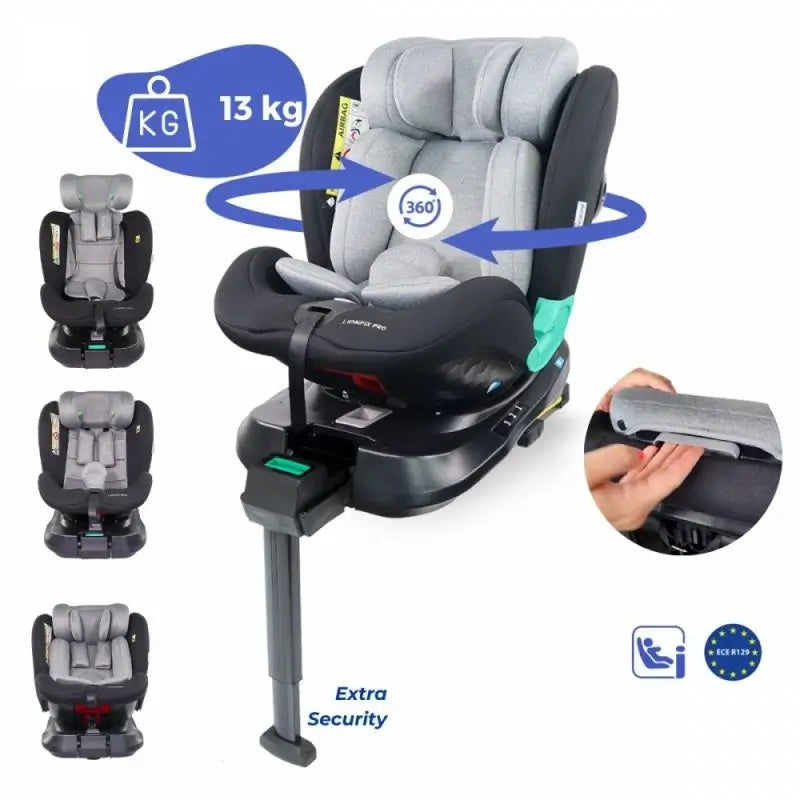 Mobiclinic Lionfix Pro Infant Car Seat 40-150 Cm Grey & Black