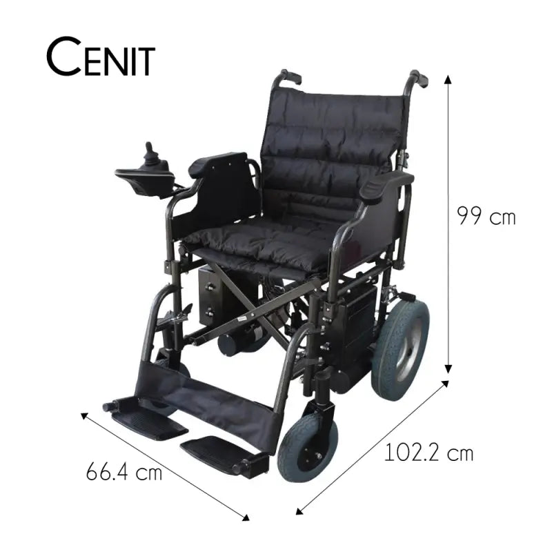 Mobiclinic Folding Electric Wheelchair - Auton. 20 Km - 20Ah - Motor - Steel - Black - Cenit