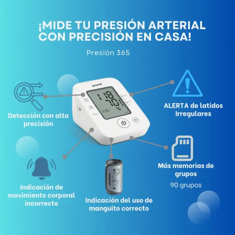 Mobiclinic Automatic Digital Blood Pressure Monitor With Memory, Arm, YE660D White, 1 unit