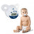 Mobiclinic Pacifier Shaped Digital Thermometer - Children's - Round Tip - Soft Pacifier - LCD Display