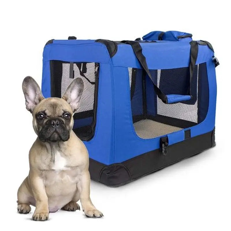 Mobiclinic Foldable Pet Carrier Blue Baloo Size L