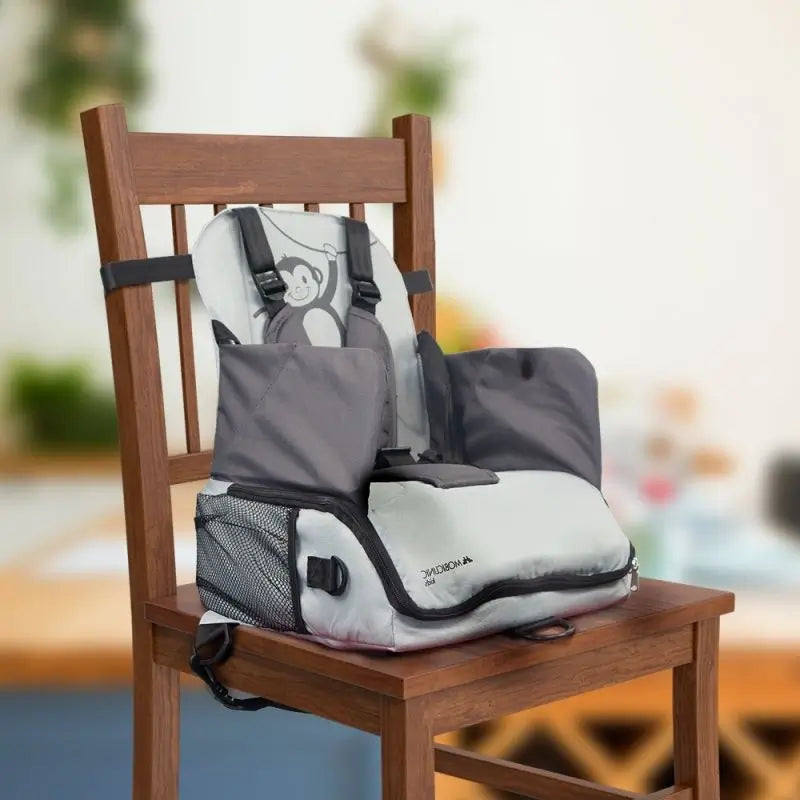 Mobiclinic Monkey Folding Travel High Chair Grey