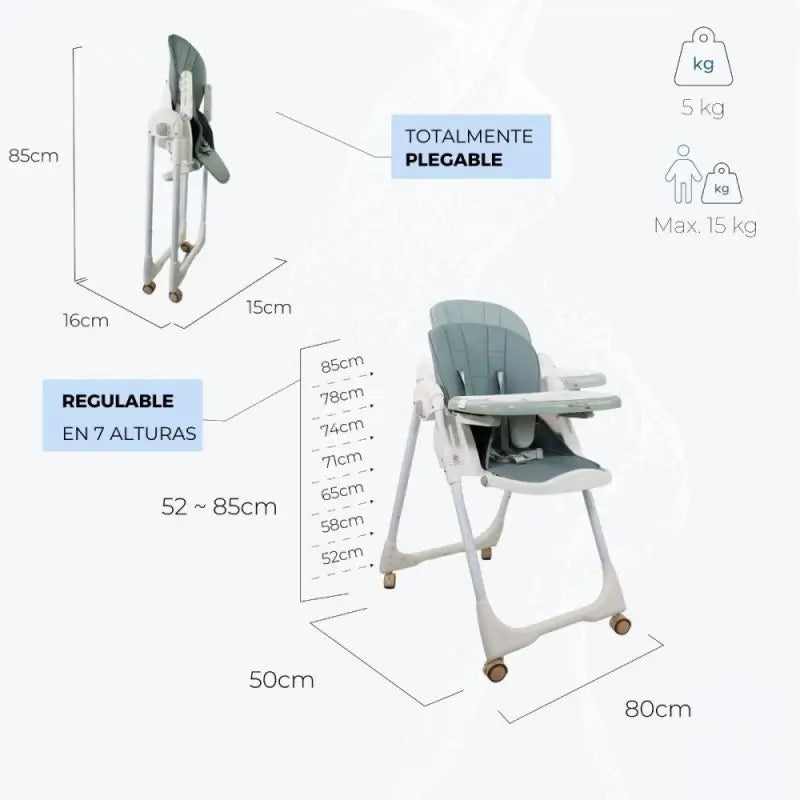 Mobiclinic Simba Highchair Green