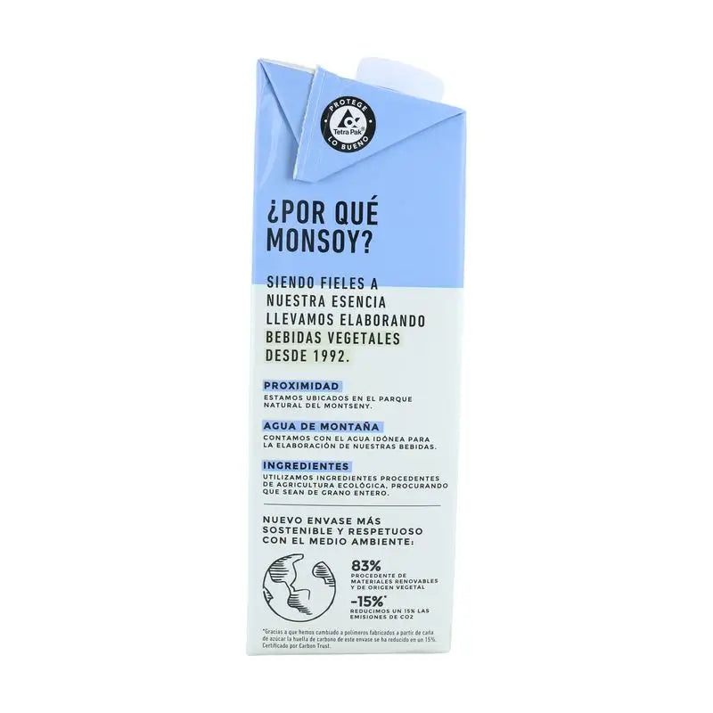 Monsoy Organic Almond Vegetable Drink 1Lt 6Pcs.