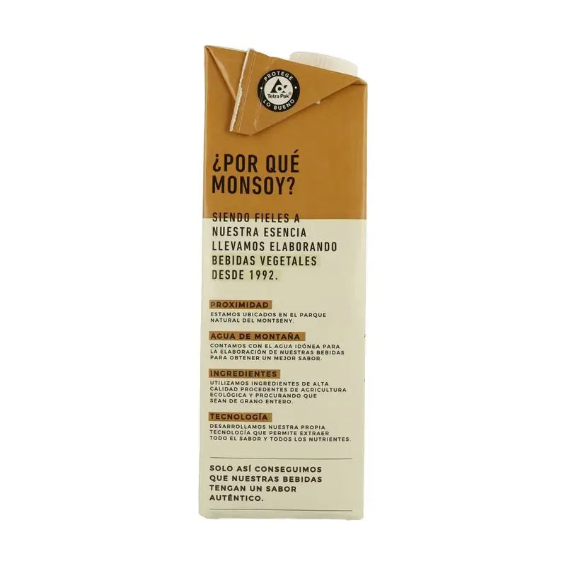 Monsoy Almond Vegetable Drink With Oatmeal 1Lt 6Ucs.Bio