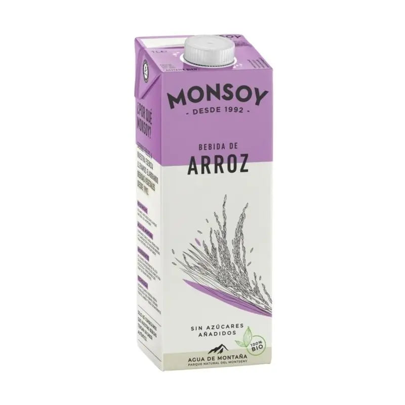 Monsoy Rice Vegetable Drink 1Lt 6Pcs Bio