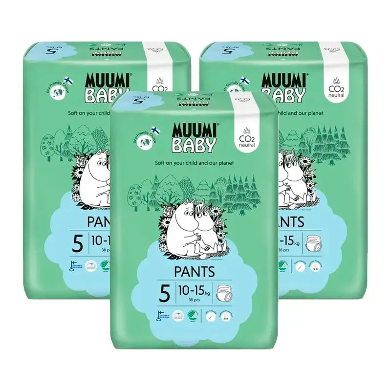 Moomin Baby Training Nappies Size 5, 3 x 38 units