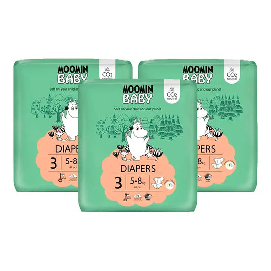 Moomin Baby Nappies Size 3 , 3 x 48 units