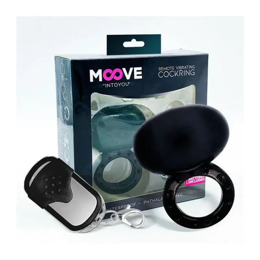 Moove Vibrating Ring With Remote Control Black