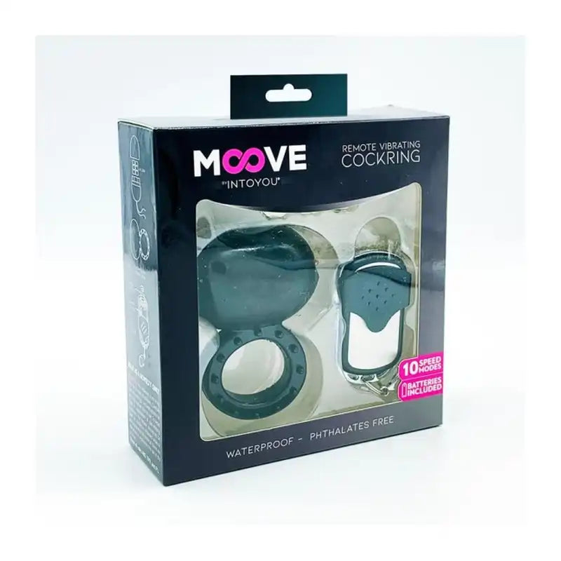 Moove Vibrating Ring With Remote Control Black