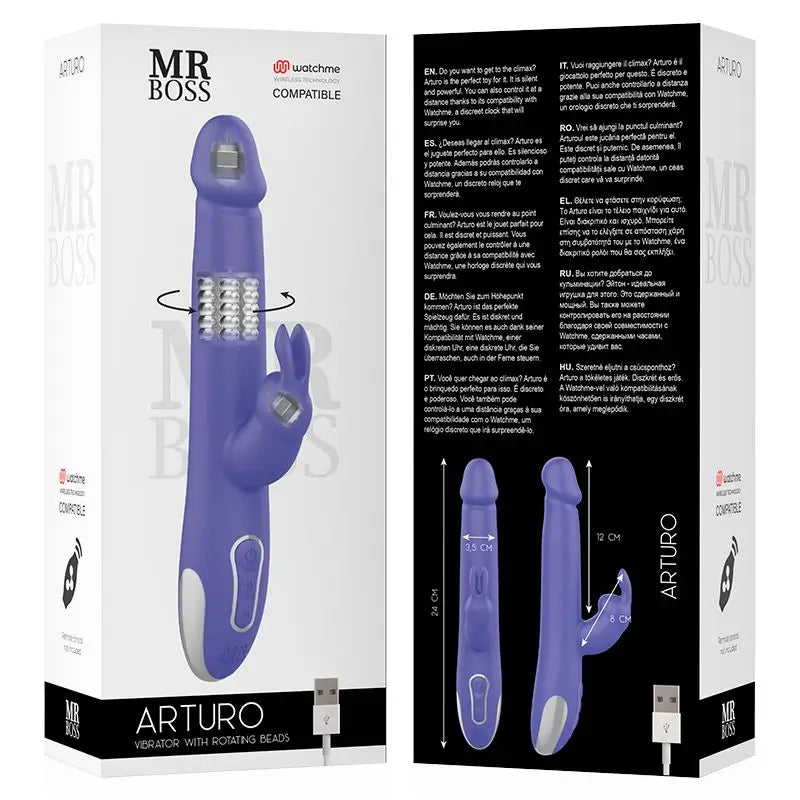 Mr. Boss Arturo Vibrator & Rotator Compatible Con Watchme Wireless