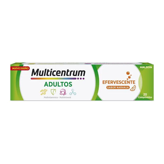 Multicentrum Effervescent Multivitamin Food Supplement for Adults, 20 tablets