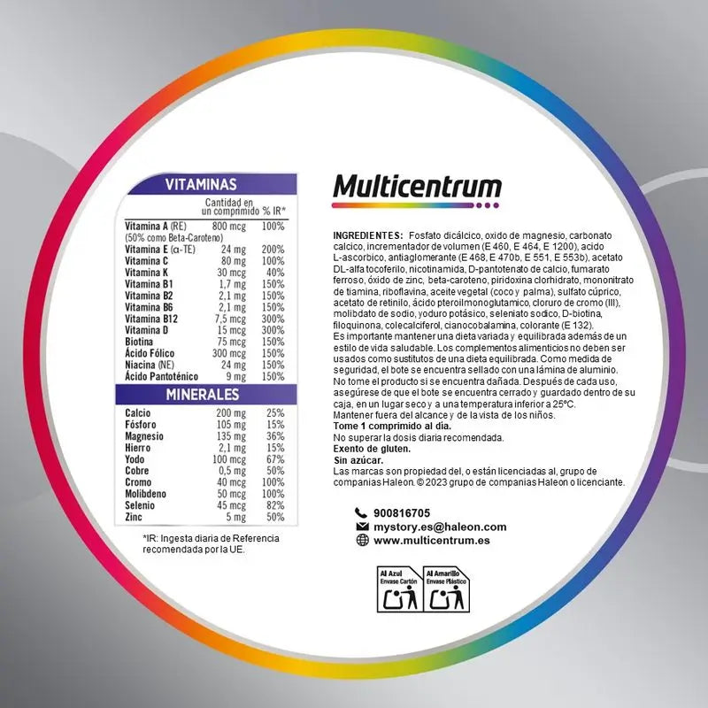 Multicentrum Man 50+ Multivitamin Food Supplement, 90 tablets