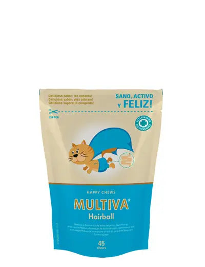 Vetnova Multiva Hairball, 45 Chews, snack para gatos