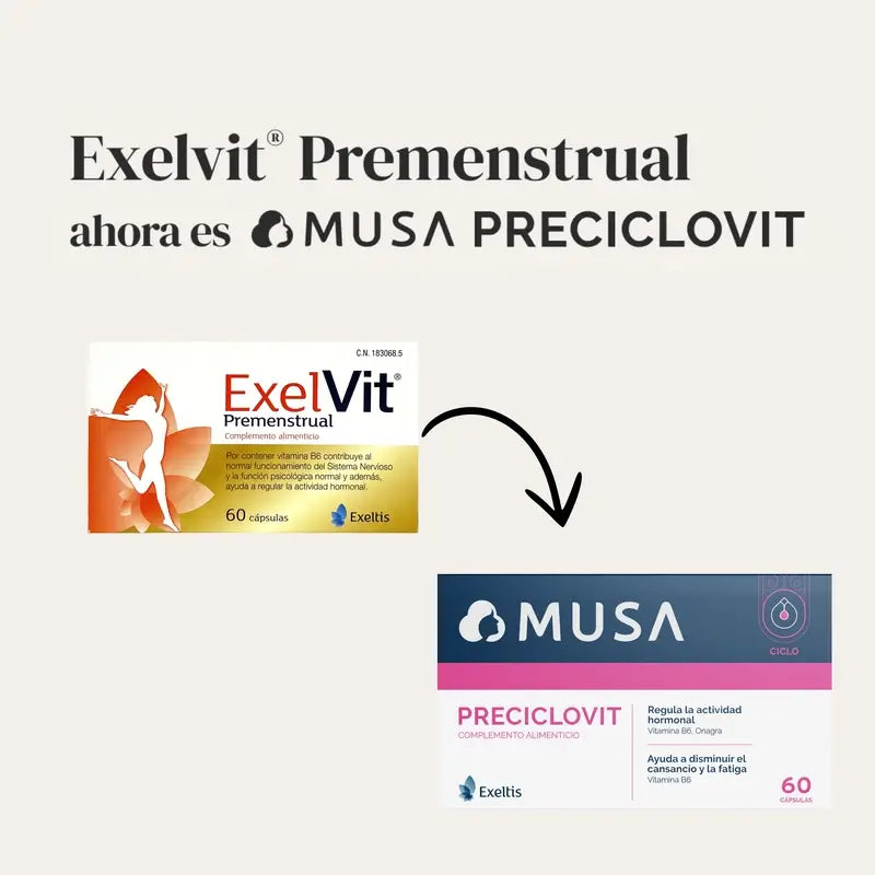 Musa Preciclovit Premenstrual, 60 capsules