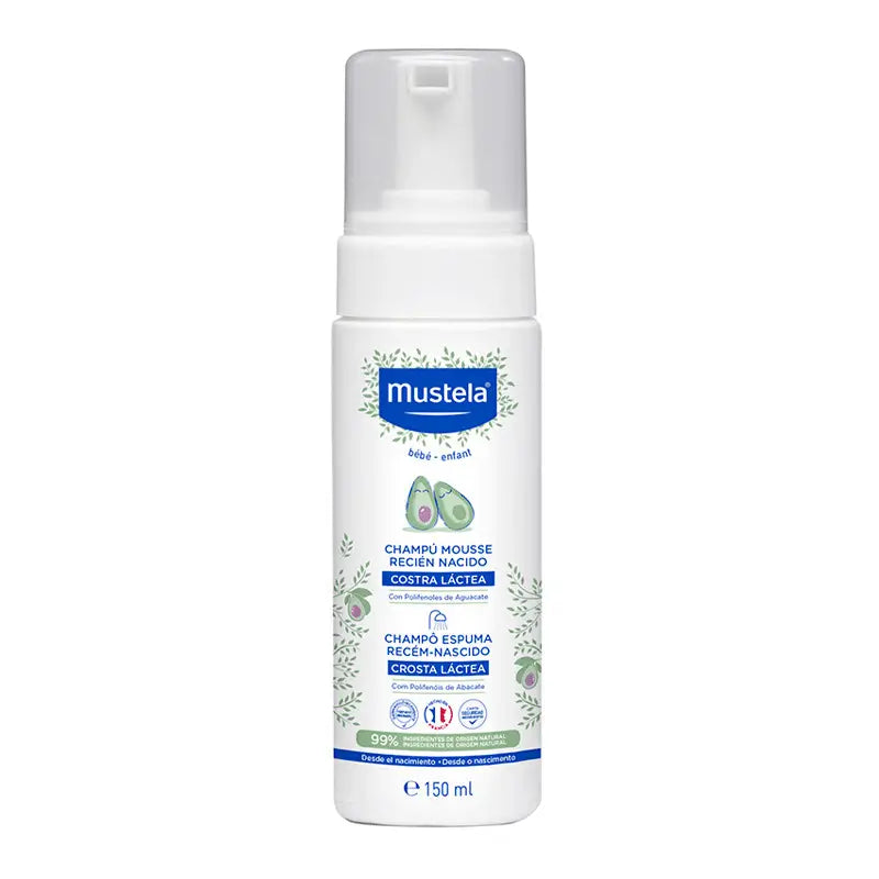 Mustela Champú Mousse Recién Nacido, 150 ml