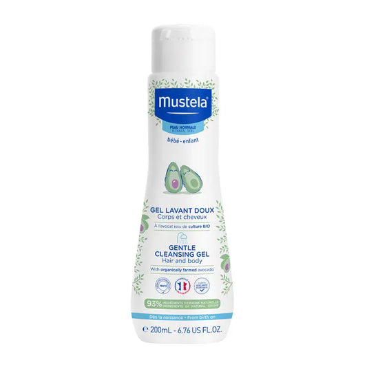 Mustela Gel de Baño Suave con Aguacate Bio, 200 ml