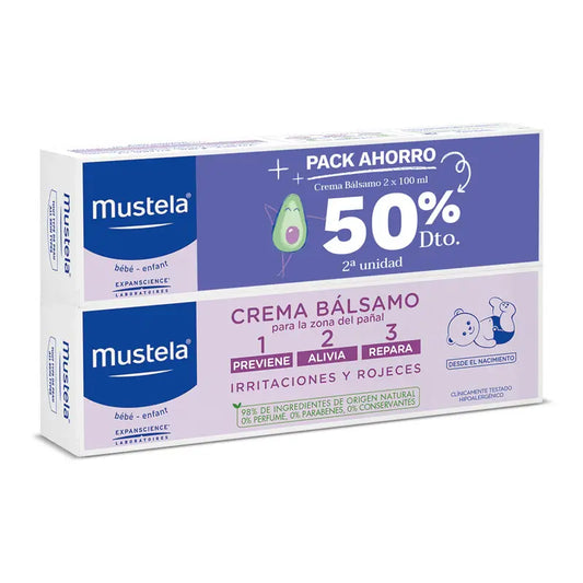 Mustela Duplo Crema Bálsamo 123, 2x100ml