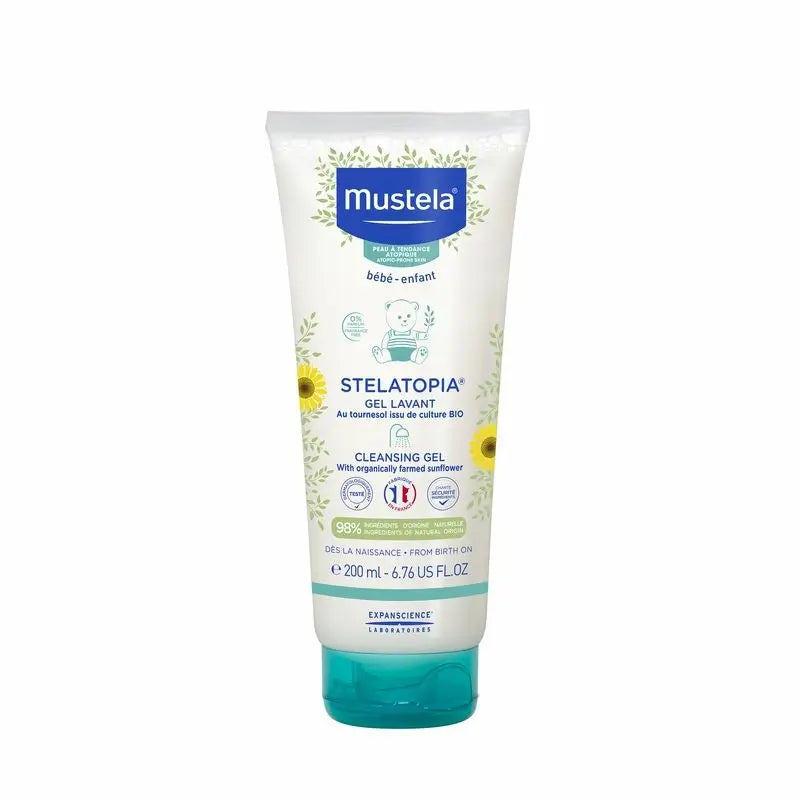 Mustela Stelatopia Gel de baño, 200ml