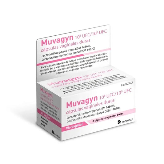 Muvagyn Vaginal Capsules 10E8 cfu/ 10E8 cfu, 8 Caps.