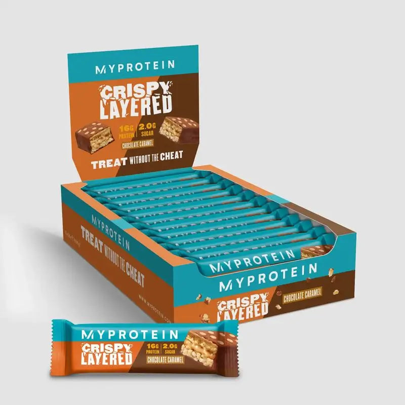 Myprotein Crispy Layered Caramel & Chocolate Bar , 12x58g