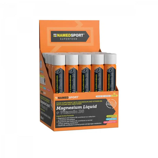 Named Sport Supplement Magnesium Liquid+Vitamin B6, 20 vials of 25 ml