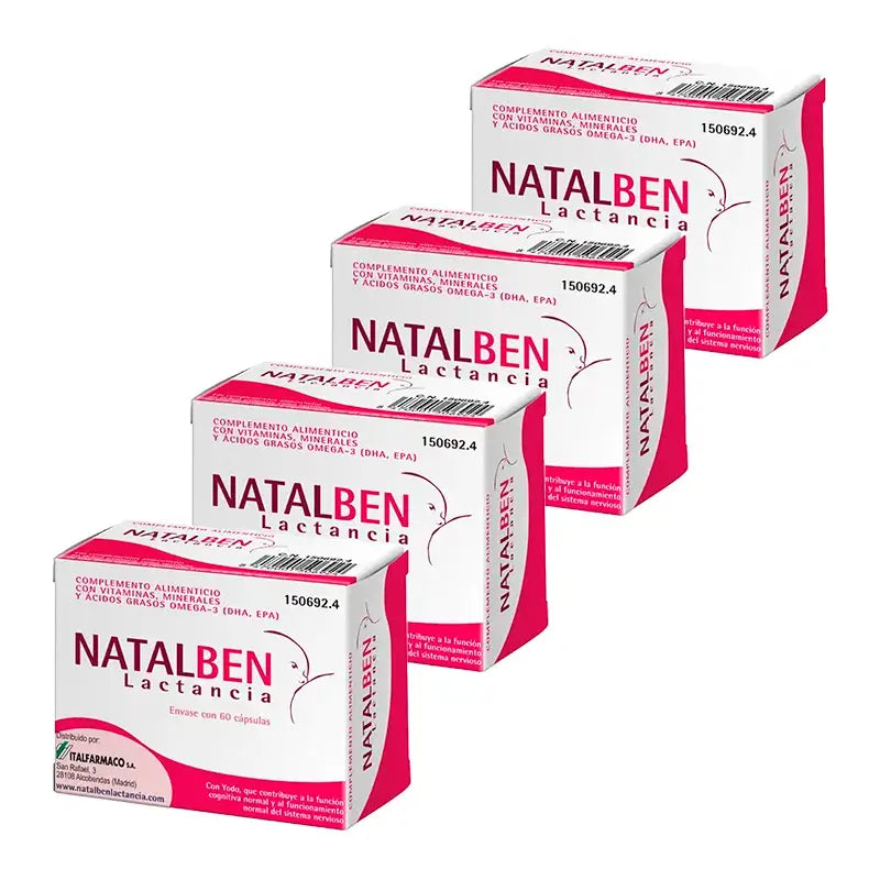 Natalben Lactation , 4 x 60 capsules