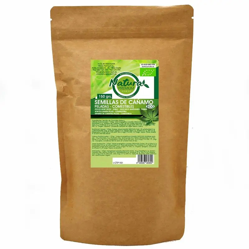 Natura Premium Cañamo Semilla Pelada Comestible Bio , 150 gr