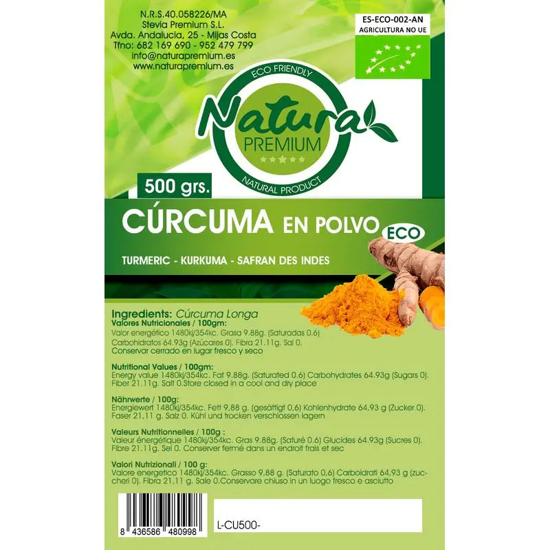 Natura Premium Organic Curcuma Powder , 500 gr