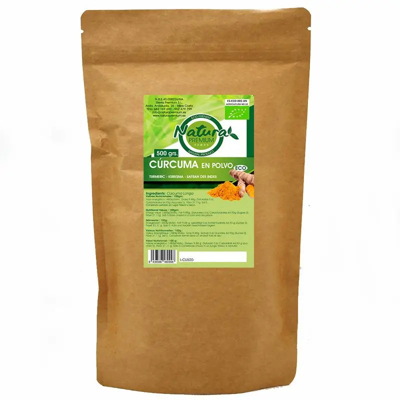 Natura Premium Curcuma En Polvo Bio , 500 gr