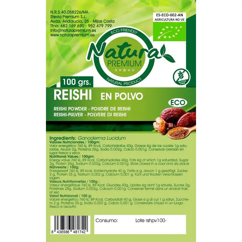 Natura Premium Reishi Powder Bio , 100 g