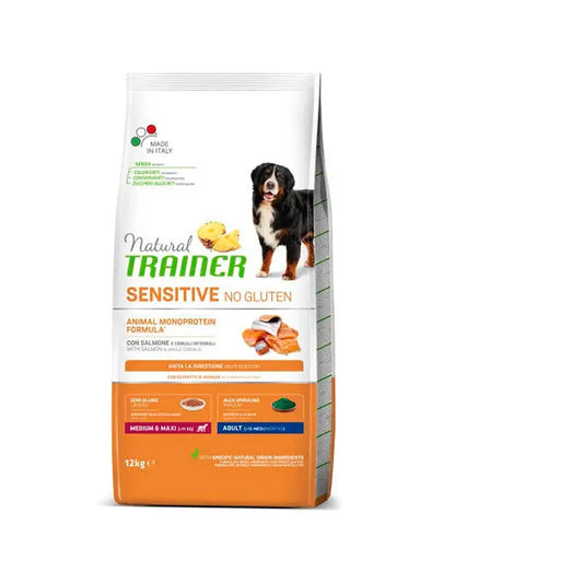 Natural Trainer Canine S/Gluten Adult Salmon, 12 kg, pienso para perros